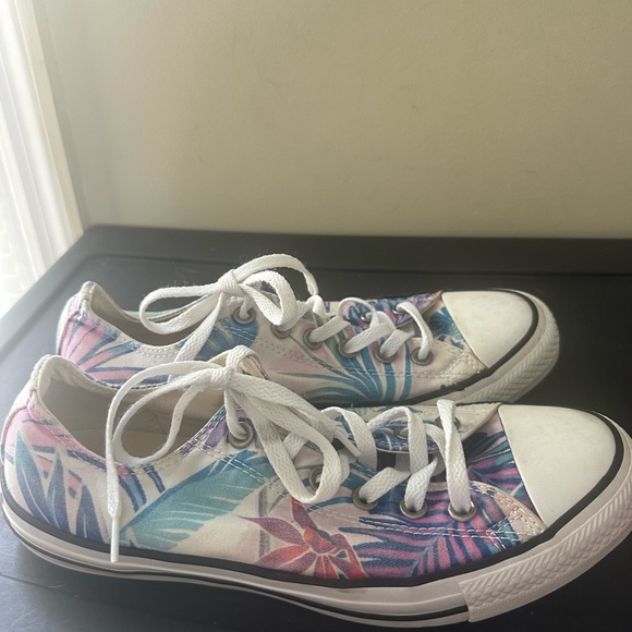 converse all star low top floral sneakers inisex M 7 W 9 - Picture 3 of 6